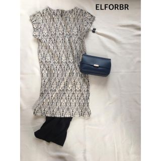 エルフォーブル(ELFORBR)の✼ miinさま専用出品✼  美品✧ELFORBR バックファスナーワンピース(ひざ丈ワンピース)