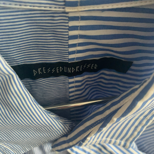 DRESSEDUNDRESSED(ドレスドアンドレスド)のDRESSEDUNDRESSED PINSTRIPE BLOCK SHIRT メンズのトップス(シャツ)の商品写真