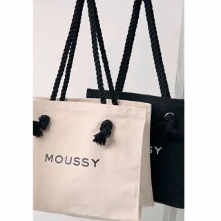 マウジー(moussy)のホワイト♡MOUSSYキャンバストートバッグ♡ショッパー型トートバック♡新品(トートバッグ)