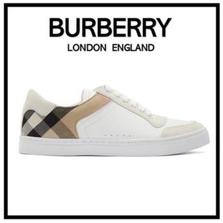 バーバリー(BURBERRY)のBurberry レザー・スエード&ハウスチェックスニーカー(スニーカー)