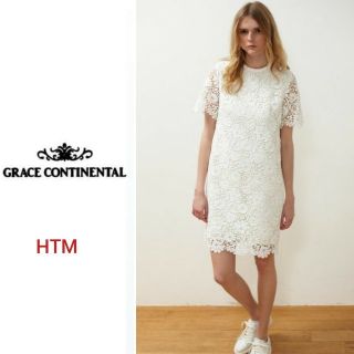 グレースコンチネンタル(GRACE CONTINENTAL)のるなぷぅ様専用/レースショートスリーブワンピース/ストライプツィードワンピース(ひざ丈ワンピース)