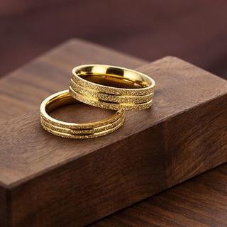 ゴールド　ラメ　ラメ加工　シンプル　ユニセックス バカ売れ 指輪　リング(リング(指輪))
