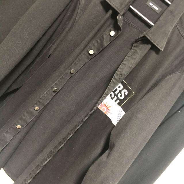 RAF SIMONS(ラフシモンズ)の🚨限定値下げ🚨　ラフシモンズ　RF ロングデニムシャツ メンズのジャケット/アウター(Gジャン/デニムジャケット)の商品写真