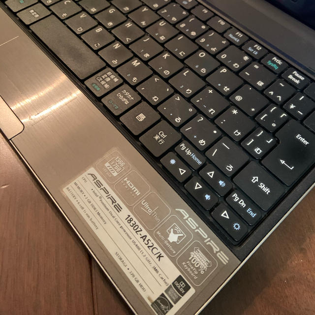 Acer(エイサー)の超美品 コンパクトタイプノートPC Acer Aspire 1830Z A52C スマホ/家電/カメラのPC/タブレット(ノートPC)の商品写真