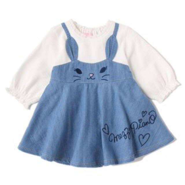 mezzo piano(メゾピアノ)の新品 メゾピアノ うさぎワンピース140 キッズ/ベビー/マタニティのキッズ服女の子用(90cm~)(ワンピース)の商品写真