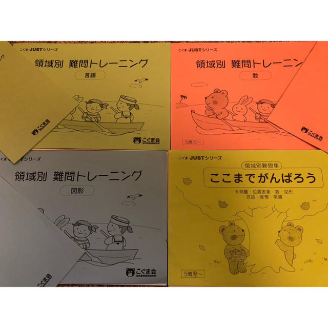 こぐま会 領域別難問集トレーニング 4冊セット 最難関小 難問 こぐま会 領域別難問集トレーニング 4冊セット 最難関小 難問