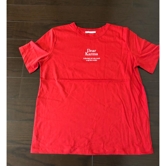 ZARA(ザラ)のZARA Tシャツ 赤 S レディースのトップス(Tシャツ(半袖/袖なし))の商品写真