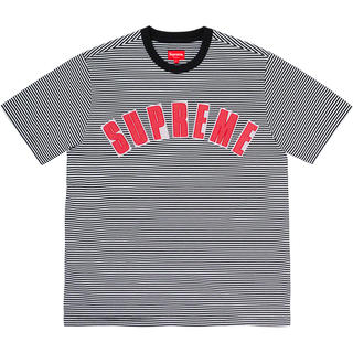 シュプリーム(Supreme)のM Supreme Arc Applique S/S Top ボーダー 新品(Tシャツ/カットソー(半袖/袖なし))