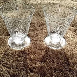 バカラ(Baccarat)の【超美品】アンティーク バカラ・Michelangelo　ペア白ワイングラス(グラス/カップ)