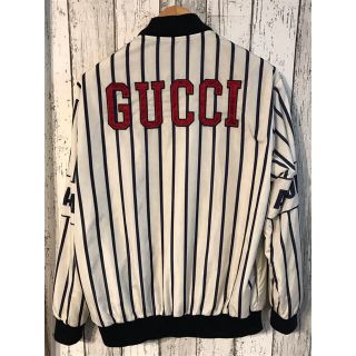 グッチ(Gucci)のgucci グッチ ヤンキース ストライプボンバージャケット 日本15着限定(ブルゾン)