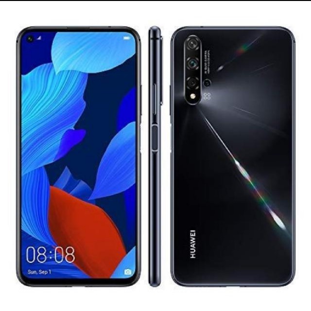 HUAWEI nova 5T ブラックスマートフォン本体