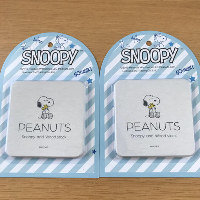 SNOOPY(スヌーピー)のスヌーピー 珪藻土  コースター 2個セット インテリア/住まい/日用品のキッチン/食器(テーブル用品)の商品写真