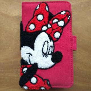 ディズニー(Disney)のミニーマウス手帳型多機種対応スマホケース(モバイルケース/カバー)