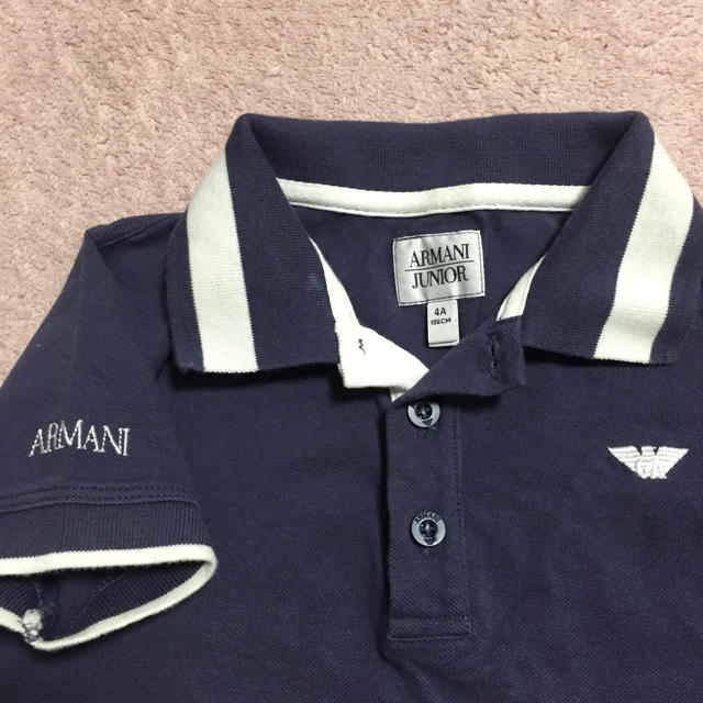 ARMANI JUNIOR ポロシャツ キッズ/ベビー/マタニティのキッズ服男の子用(90cm~)(Tシャツ/カットソー)の商品写真