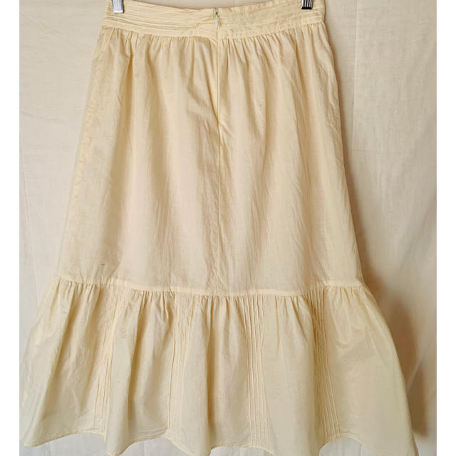 blanc basque(ブランバスク)の【blanc basque】ミモレ丈 ティアードスカート オフホワイト レディースのスカート(ロングスカート)の商品写真