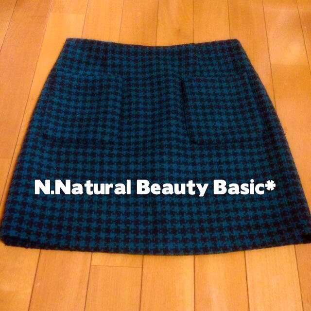 N.Natural beauty basic(エヌナチュラルビューティーベーシック)のNBB＊千鳥柄台形ミニスカート レディースのスカート(ミニスカート)の商品写真