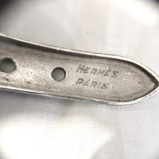 売れ筋最安値 HERMÈS ブックルセリエ シルバーカフブレスレット SH