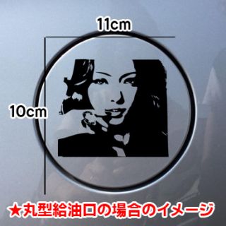 ハンドメイド【送料無料】安室奈美恵風 ステッカー 安室風 給油口 リアガラス 車(車外アクセサリ)