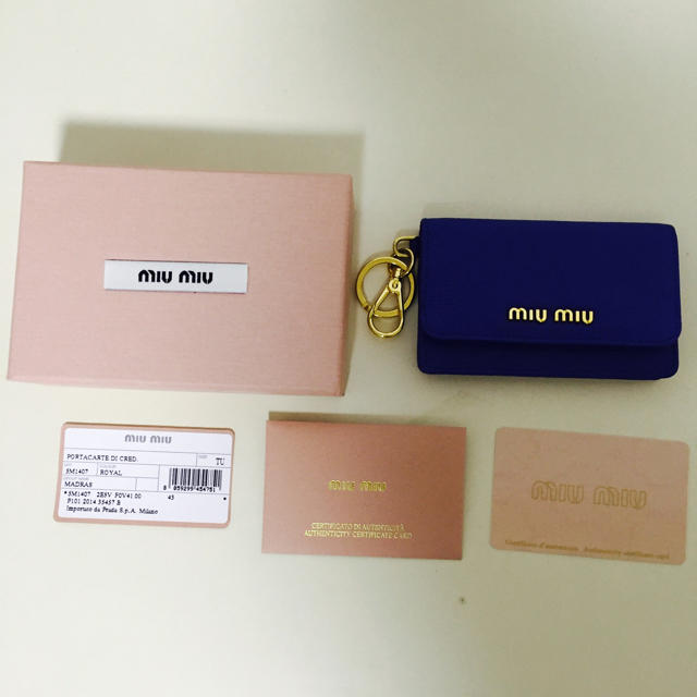 miumiu(ミュウミュウ)のmiumiu madras カードケース レディースのファッション小物(キーケース)の商品写真