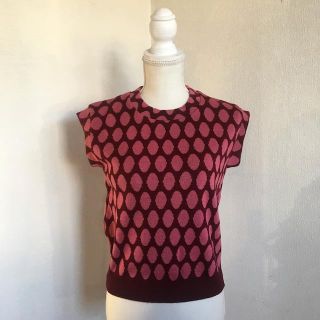 未使用 EROTOKRITOS 半袖 ニット ドット柄 レトロ 定価19800円(Tシャツ(半袖/袖なし))
