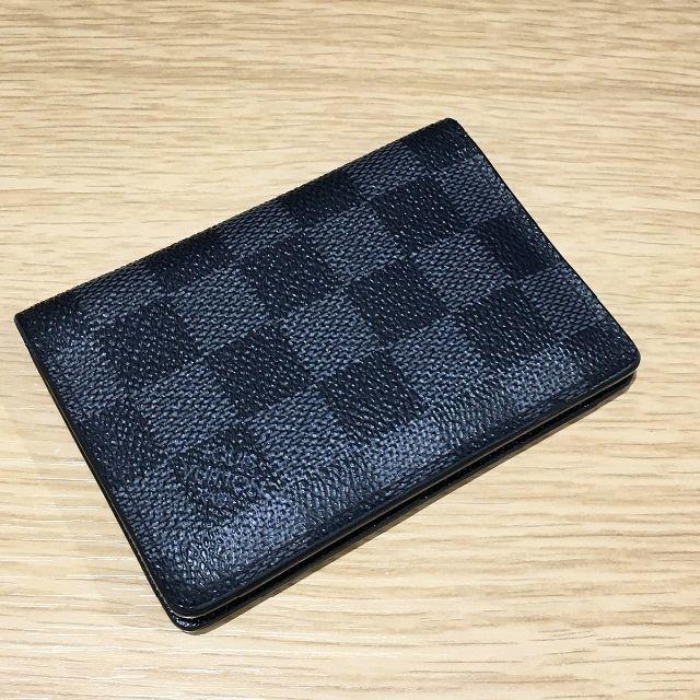 LOUIS VUITTON(ルイヴィトン)のLV ダミエ 黒 二つ折り カードケース（94002735） メンズのファッション小物(名刺入れ/定期入れ)の商品写真