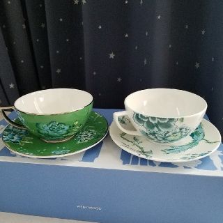 ウェッジウッド(WEDGWOOD)のウェッジウッド ジャスパー コンラン シノワズリ  カップ＆ソーサー(グラス/カップ)