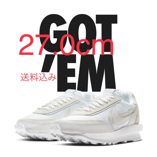 靴/シューズNike x sacai LDV Waffe white 27 白