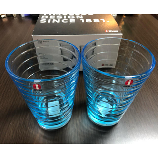 イッタラ(iittala)のぽこ様専用　イッタラ　グラス2個セット　アイノアールト　未使用(グラス/カップ)