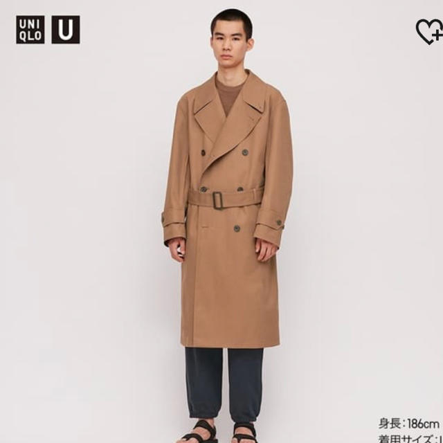 UNIQLO(ユニクロ)の【新品未使用】UNIQLO U ブロックテックトレンチコート　Mサイズ　ブラウン メンズのジャケット/アウター(トレンチコート)の商品写真