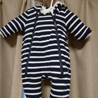 ベビーギャップ(babyGAP)の baby GAP 50サイズ くま耳カバーオール(カバーオール)