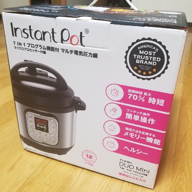 スマホ/家電/カメラinstant pot DUO Mini 日本版 新品未使用品