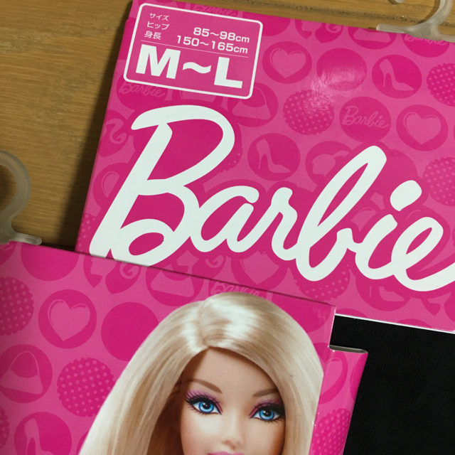 Barbie(バービー)の新品☆バービーBarbieレディースオーバーパンツスパッツ黒M〜L3枚セット レディースのレッグウェア(レギンス/スパッツ)の商品写真