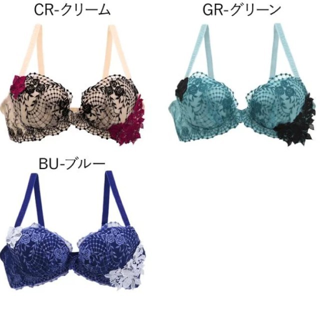 新品Gまで豪華な花モチーフブラジャーショーツセット レディースの下着/アンダーウェア(ブラ&ショーツセット)の商品写真