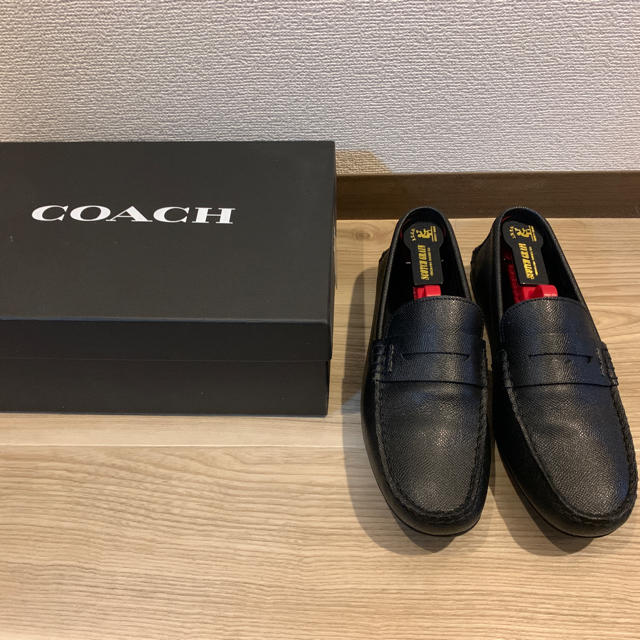 COACH(コーチ)の【週末価格】コーチ　ドライバーシューズ　ブラック　25.0 メンズの靴/シューズ(スリッポン/モカシン)の商品写真