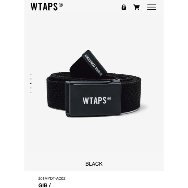 WTAPS 20ss GIB BELT . ACRYLIC BLACK-