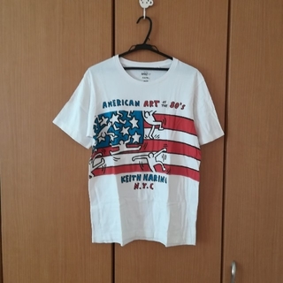 ユニクロ(UNIQLO)のkeith haringのロゴTシャツ　(Tシャツ/カットソー(半袖/袖なし))