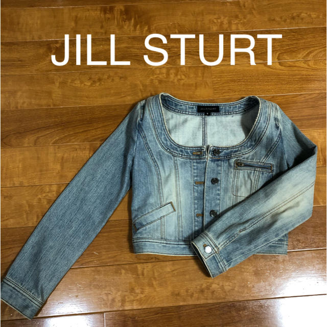 JILLSTUART(ジルスチュアート)のJILLSTUART ノーカラーデニムジャケット レディースのジャケット/アウター(Gジャン/デニムジャケット)の商品写真