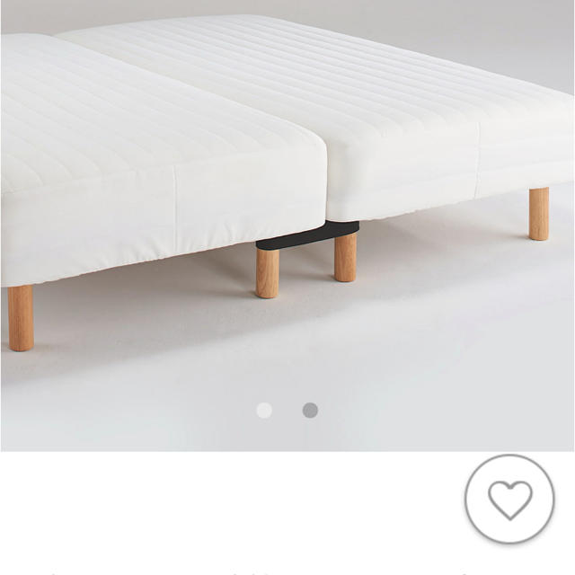 MUJI (無印良品)(ムジルシリョウヒン)の脚付マットレス連結用ベルト　2本セット　無印良品 インテリア/住まい/日用品のベッド/マットレス(脚付きマットレスベッド)の商品写真