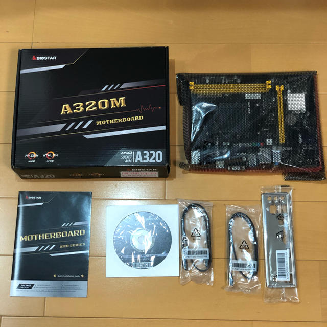 新品未使用 BIOSTAR A320MH AM4ソケット　RYZEN対応 1