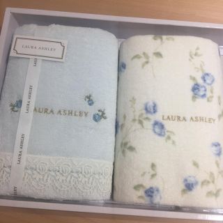 ローラアシュレイ(LAURA ASHLEY)のローラアシュレイ フェイスタオル2枚(タオル/バス用品)