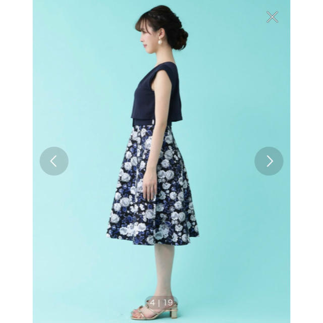 JILL by JILLSTUART(ジルバイジルスチュアート)のJILL by JILLSTUART ジャガードフレアドレス  レディースのワンピース(ひざ丈ワンピース)の商品写真