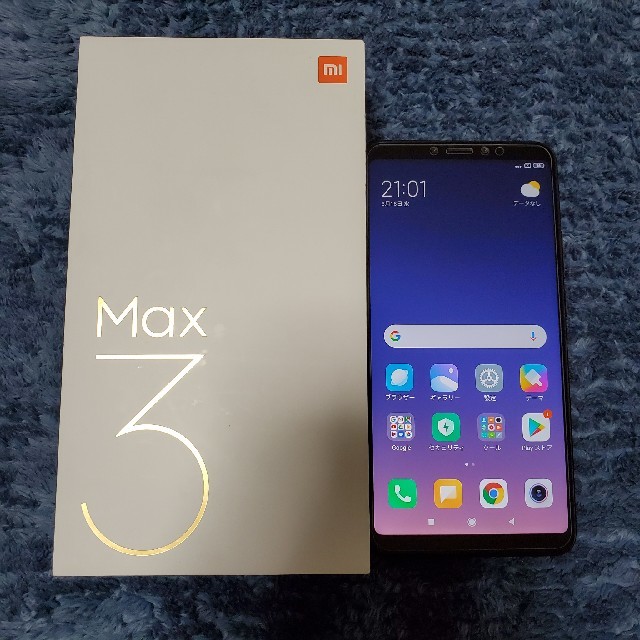 ANDROID(アンドロイド)の中古品 Xiaomi Mi Max3 ブラック スマホ/家電/カメラのスマートフォン/携帯電話(スマートフォン本体)の商品写真