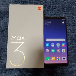 アンドロイド(ANDROID)の中古品 Xiaomi Mi Max3 ブラック(スマートフォン本体)