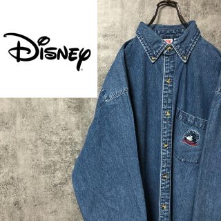 ディズニー(Disney)の【おぷりこ様専用☆】ディズニー☆ワンポイントミッキーキャラ刺繍ビッグデニムシャツ(シャツ)