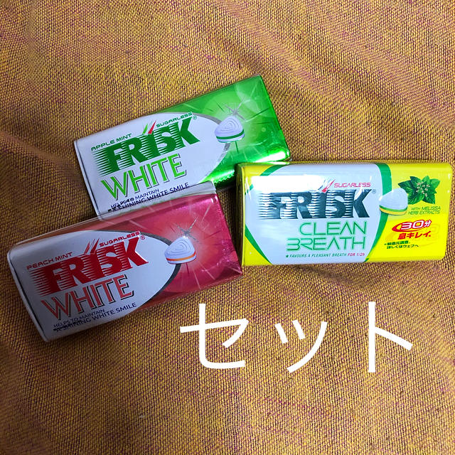 Kracie(クラシエ)のぽこのん様専用⭐︎FRISK 3点セット ピーチミント アップルミント レモン コスメ/美容のオーラルケア(口臭防止/エチケット用品)の商品写真