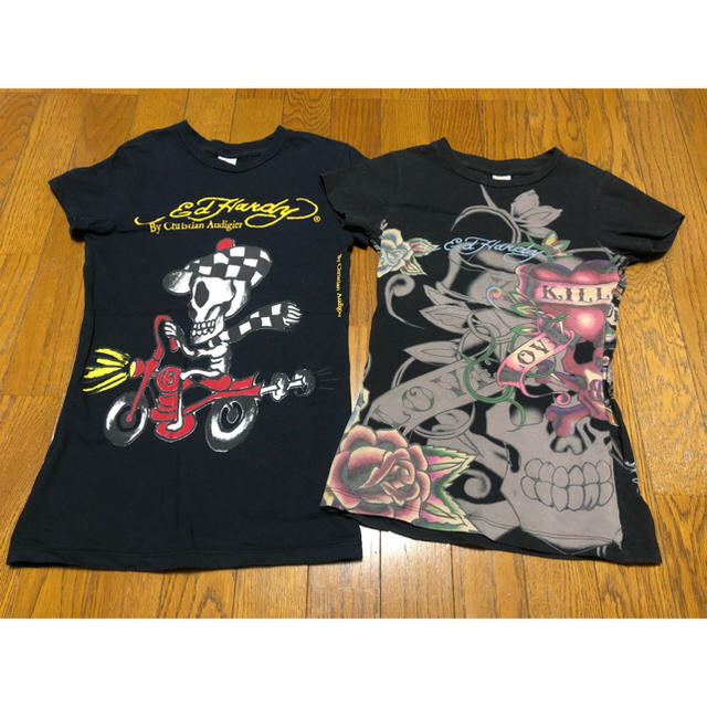 Ed Hardy(エドハーディー)のエドハーディ Tシャツ 半袖 黒 ブラック EdHardy レディースのトップス(Tシャツ(半袖/袖なし))の商品写真