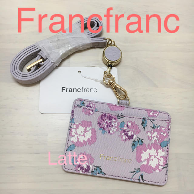 Francfranc(フランフラン)のフランフラン アドラブル IDホルダー グレー Francfranc 花柄 レディースのファッション小物(パスケース/IDカードホルダー)の商品写真