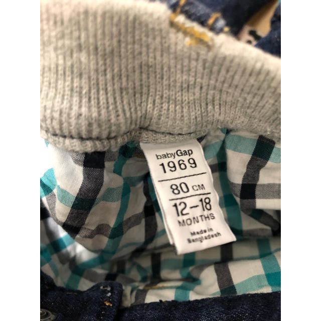 babyGAP(ベビーギャップ)のbabygap デニムパンツ　80センチ キッズ/ベビー/マタニティのベビー服(~85cm)(パンツ)の商品写真