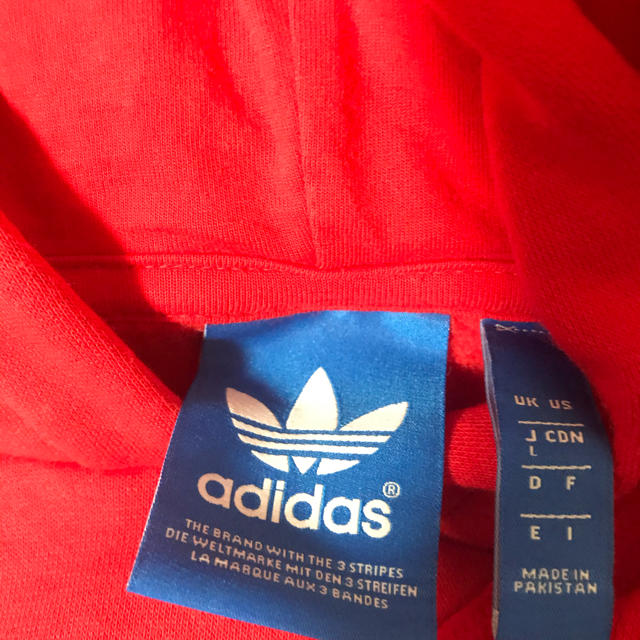 adidas originals パーカー　赤　Lサイズ