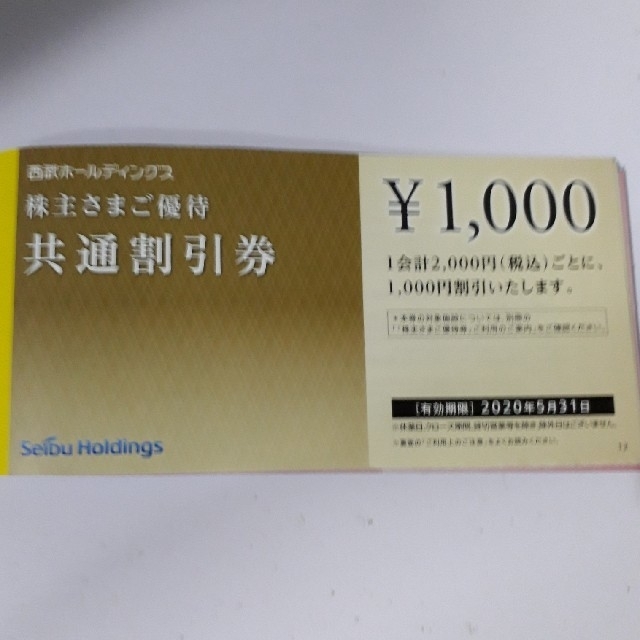 西武ホールディングス 株主さまご優待 共通割引券 1000円 10枚　ほか